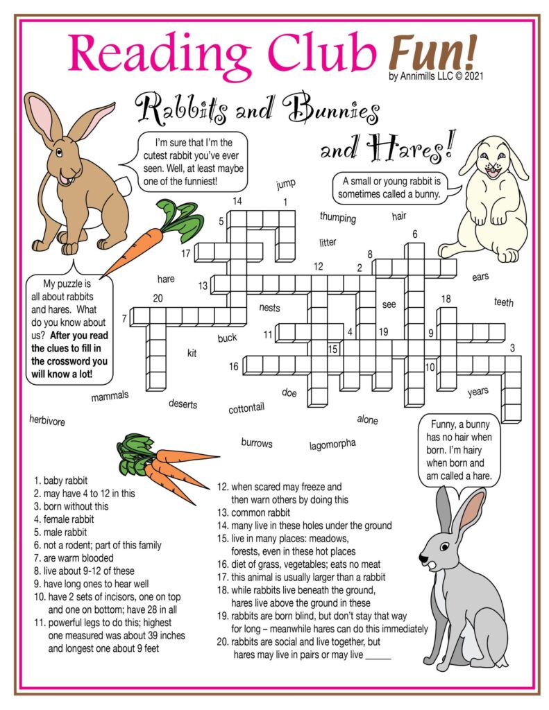 Learn About Bunnies Rabbits And Hares With This Easter themed 