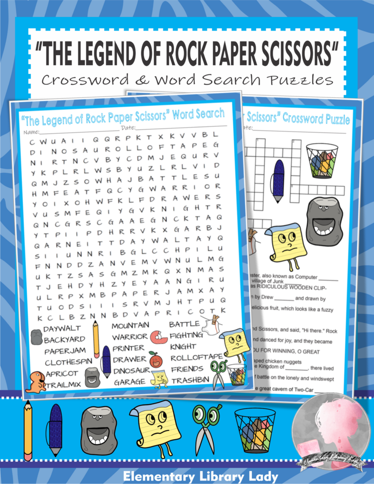 Legend Of Rock Paper Scissors Activities Daywalt Crossword Puzzle 