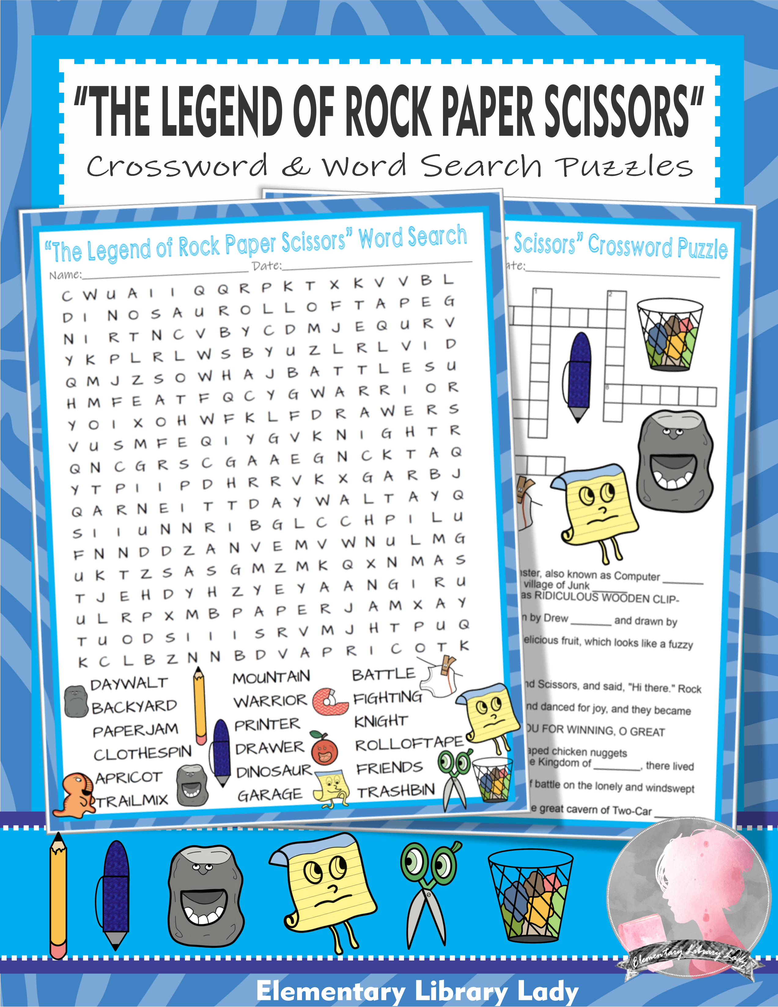 Legend Of Rock Paper Scissors Activities Daywalt Crossword Puzzle