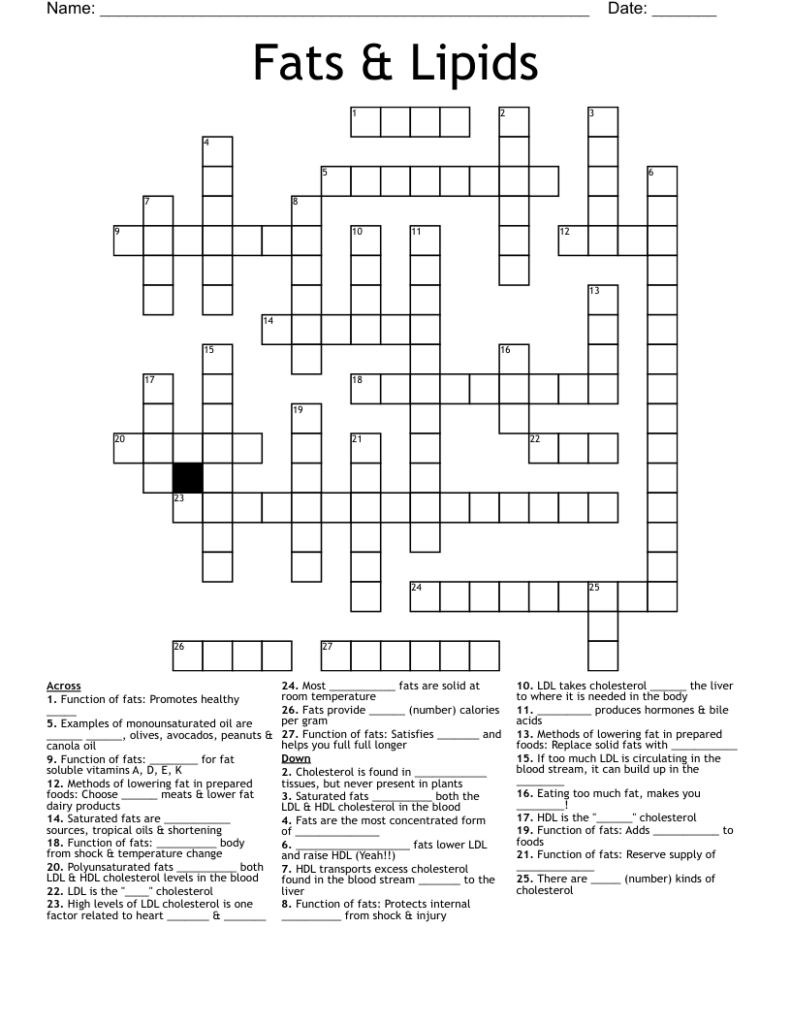 Lipids Worksheet Answer Key Ame my id