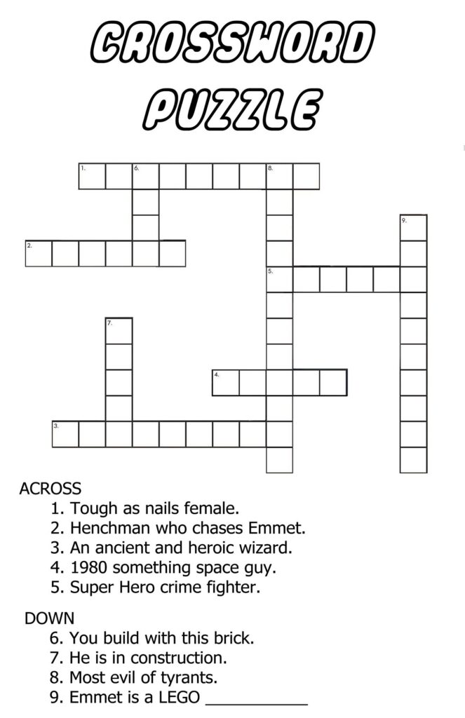 Make Your Own Crossword Free Printable