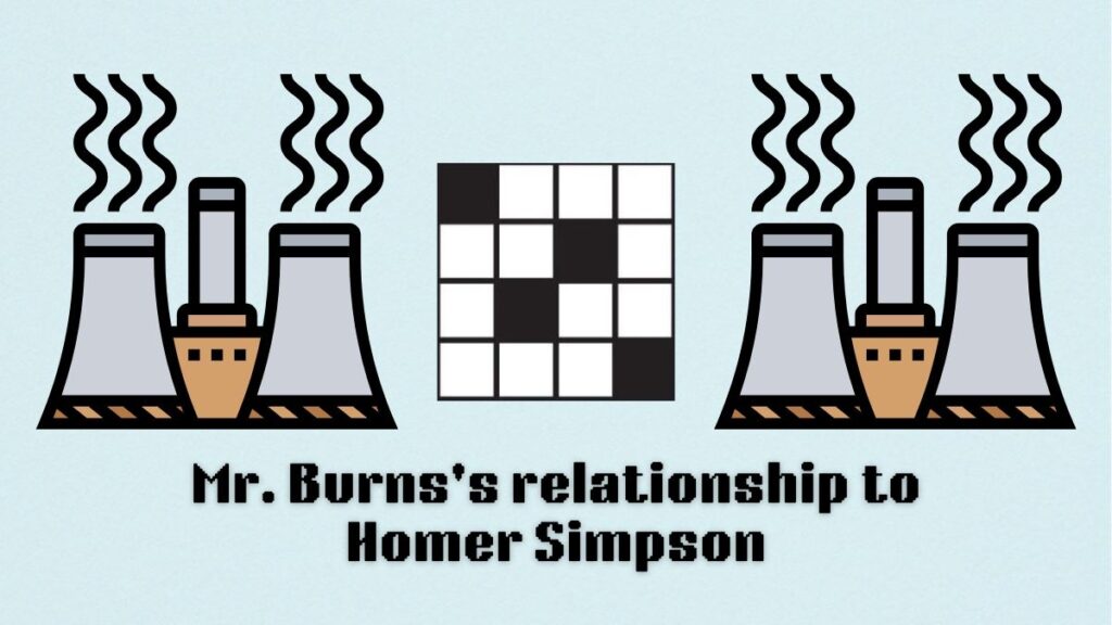  Mr Burns s Relationship To Homer Simpson NYT Mini Crossword Answer 