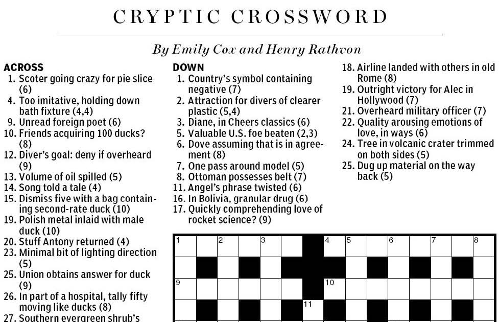 National Post Cryptic Crossword Forum Saturday February 19 2011 