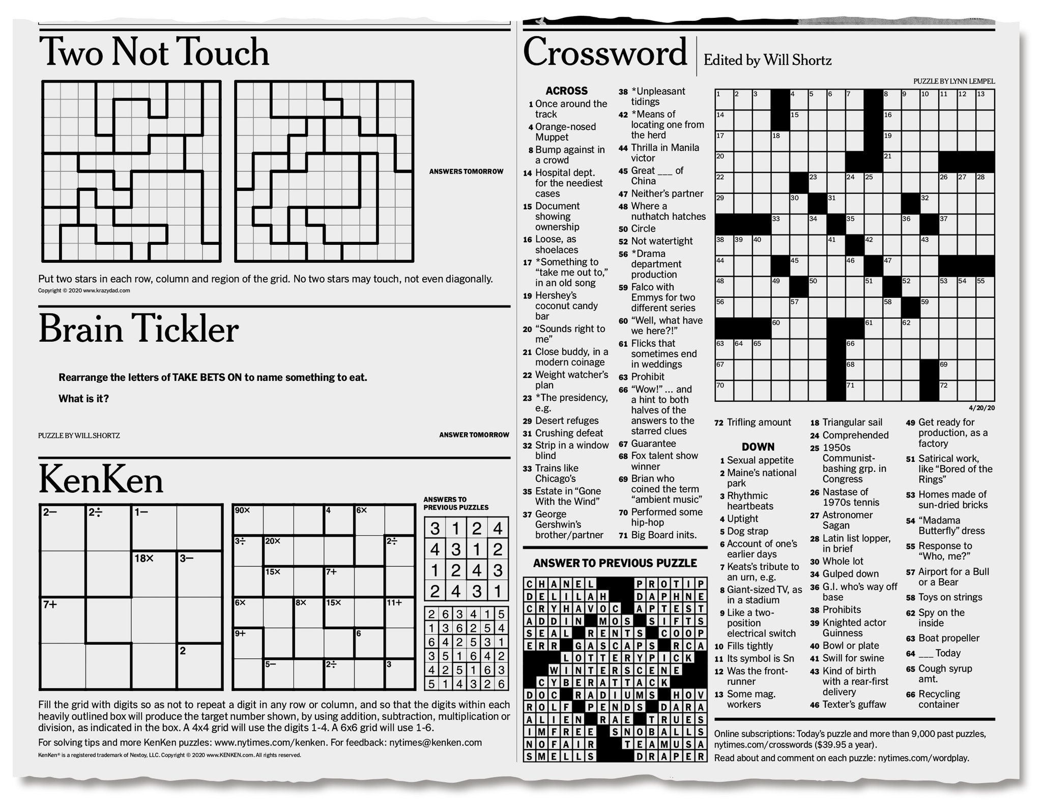 New York Times Crossword Puzzle Free Printable Printable Form