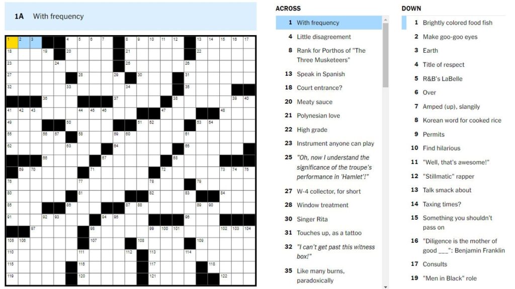 Not In English Say Crossword Clue Try Hard Guides