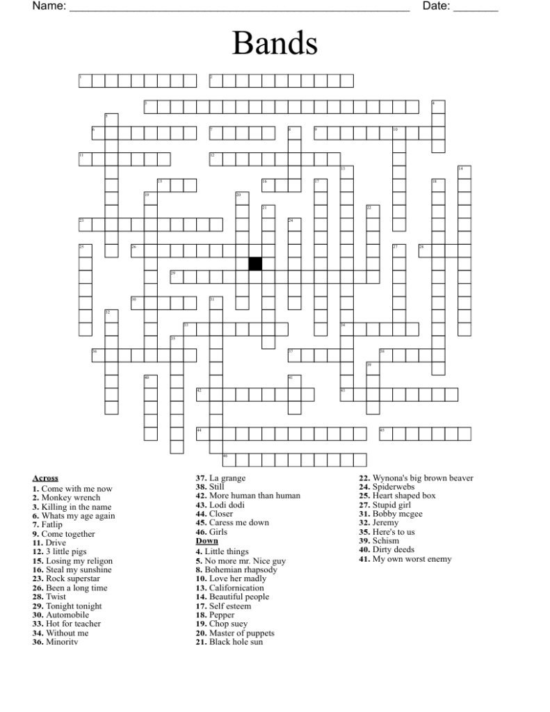 Old Westerns Informally Crossword