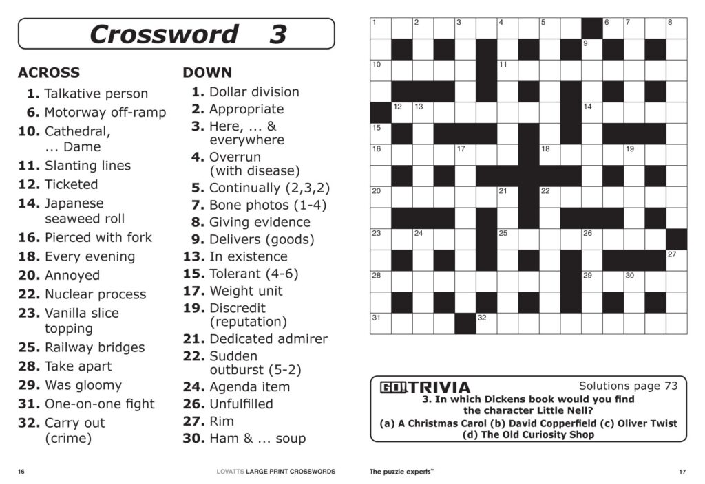 Printable Expert Crossword Puzzles Printable Crossword Puzzles