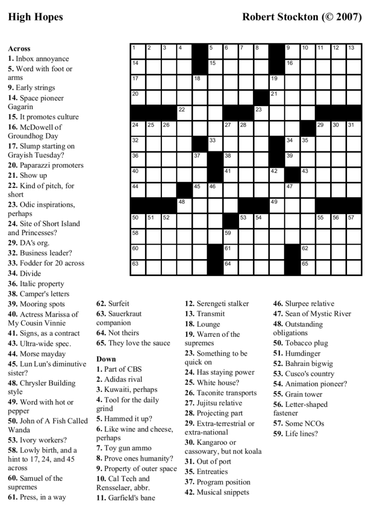 Printable Japanese Crosswords Printable Crossword Puzzles