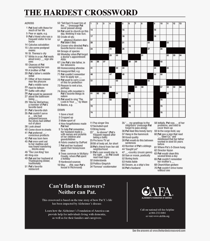 Printable Nyt Crossword Puzzles Free