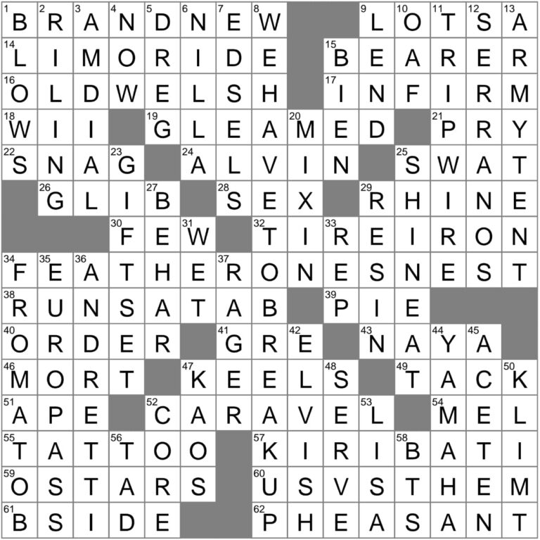 Printable Thomas Joseph Crossword Today Printable JD