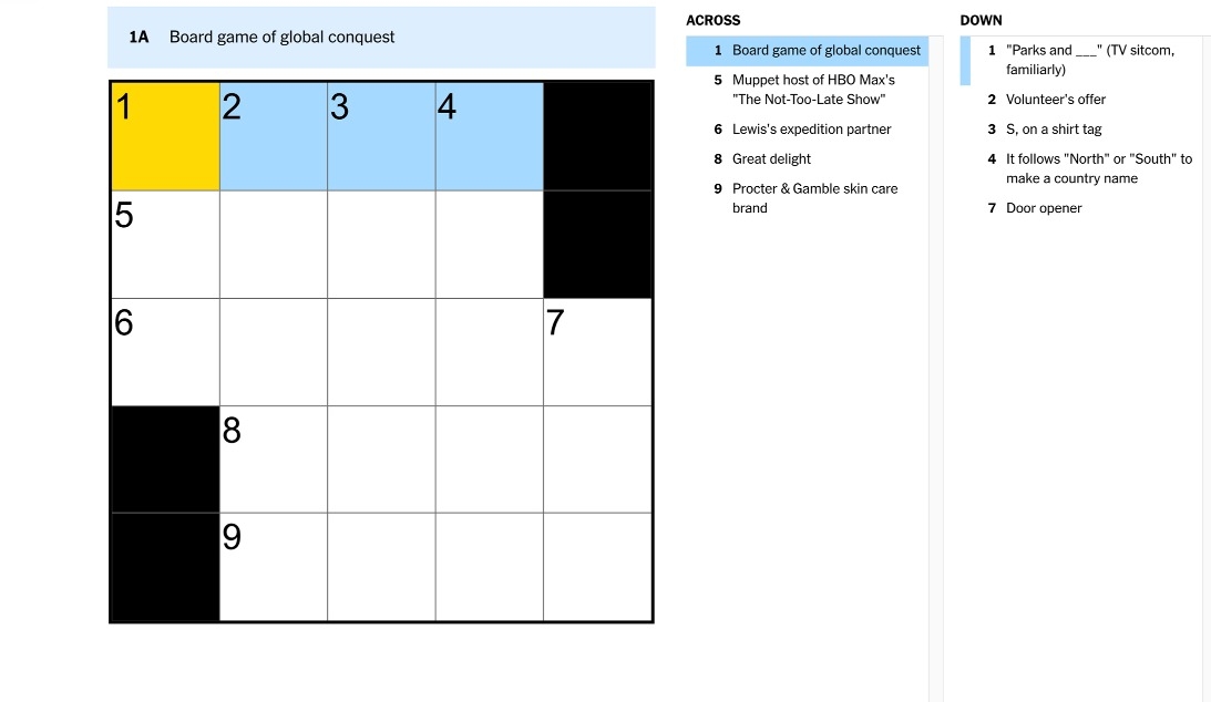 Printable Washington Post Mini Crossword Printable JD