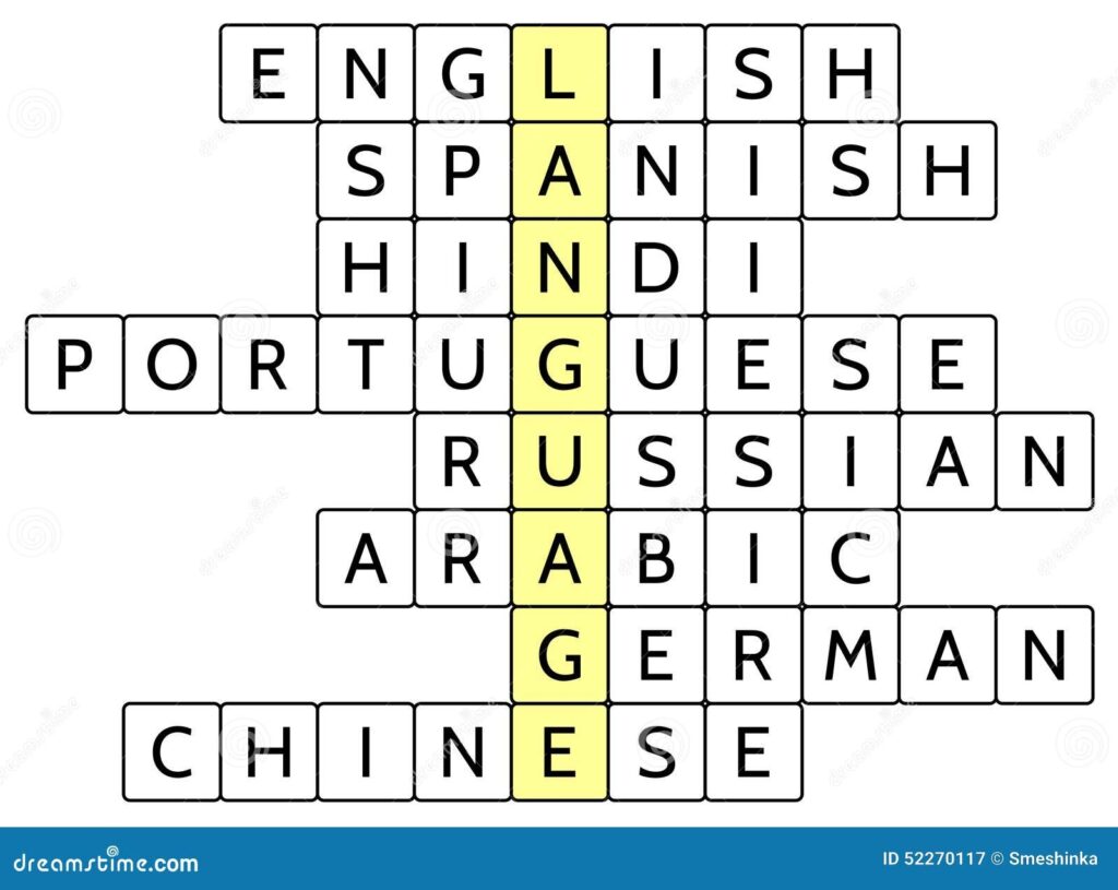 Qaumi Taranah Language Crossword