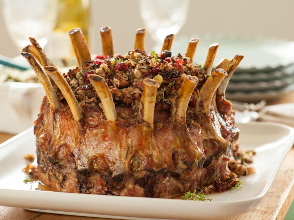 Recipe Crown Roast Of Pork With Wild Rice Stuffing Recipe Crown 