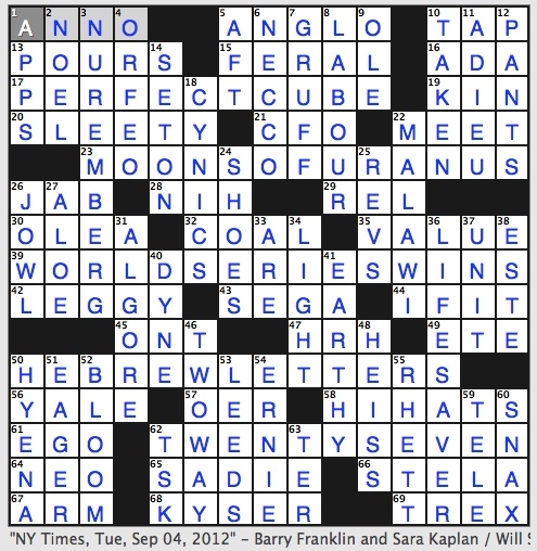 Rex Parker Does The NYT Crossword Puzzle Bandleader Kay TUE 9 4 12 