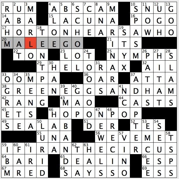 Rex Parker Does The NYT Crossword Puzzle Blank Portion Of Manuscript 