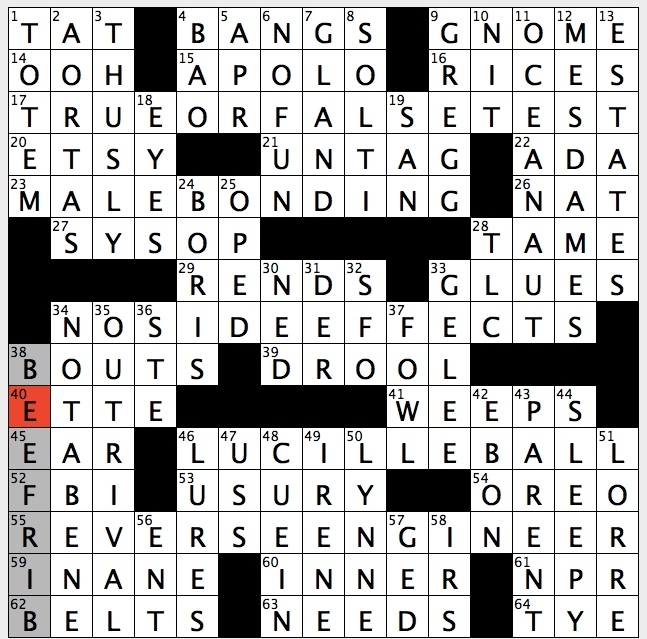 Rex Parker Does The NYT Crossword Puzzle Bun In The Oven 60 OFF