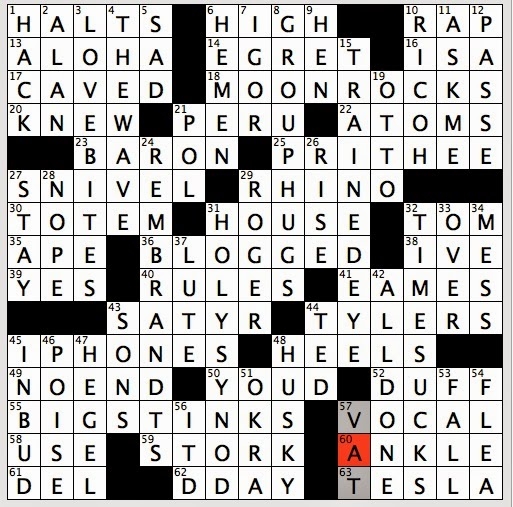 Rex Parker Does The NYT Crossword Puzzle Car Introduced By Elon Musk 