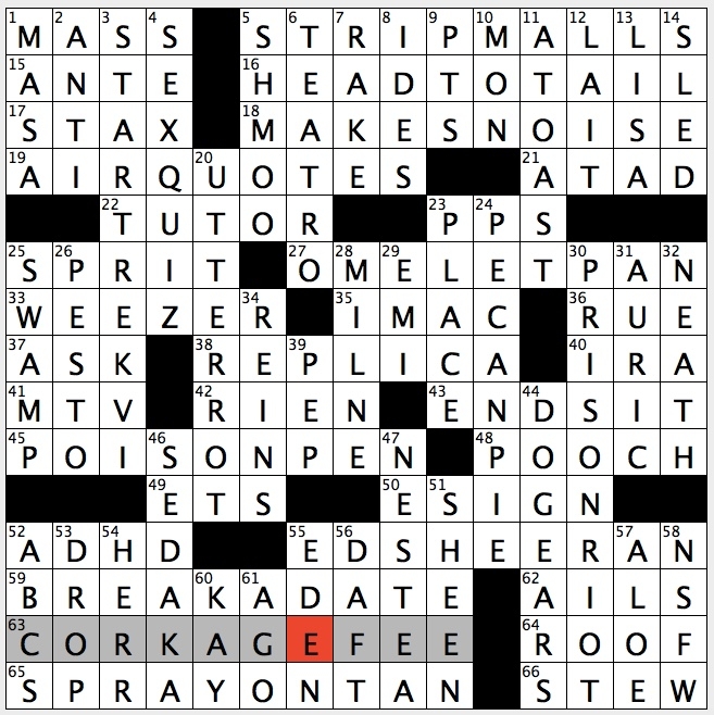 Rex Parker Does The NYT Crossword Puzzle Corn Flour In Latin American 