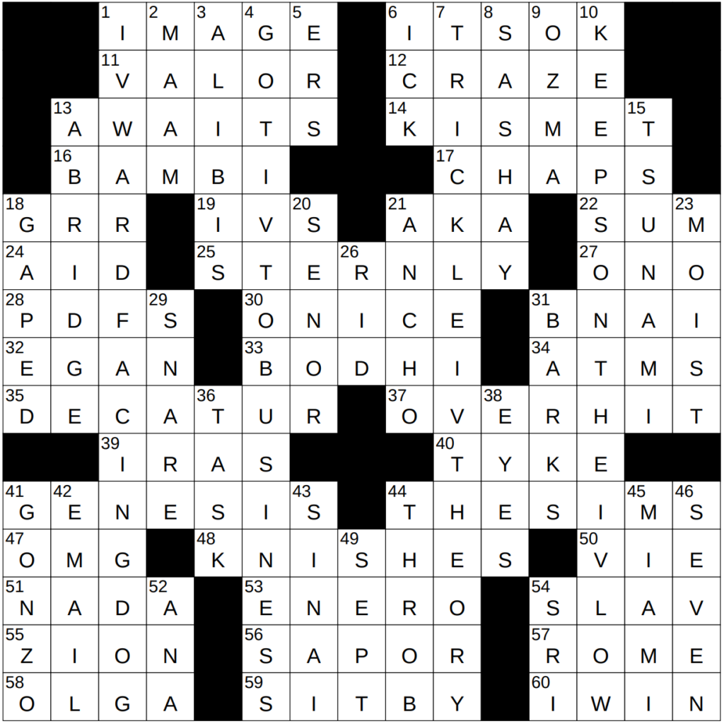 Rex Parker Does The NYT Crossword Puzzle Measure Of Gold