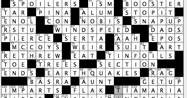 Rex Parker Does The NYT Crossword Puzzle Moon Of Saturn Named After 