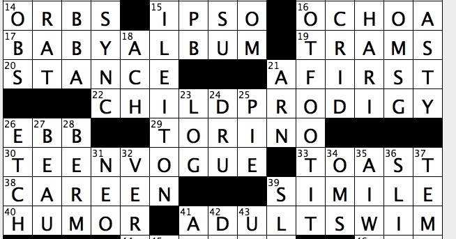 Rex Parker Does The NYT Crossword Puzzle Puppeteer Lewis MON 5 21 18 