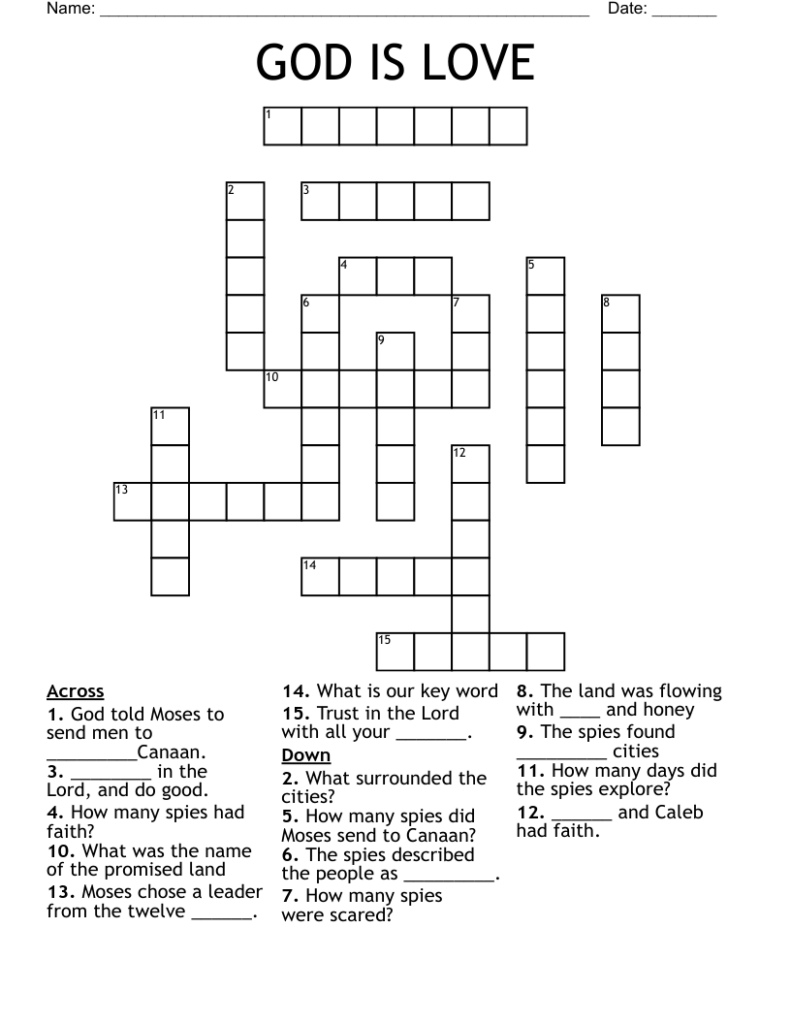 Roman God Of Love Crossword