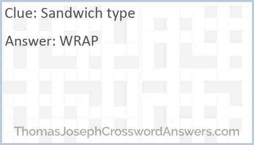 Sandwich Type Crossword Clue ThomasJosephCrosswordAnswers