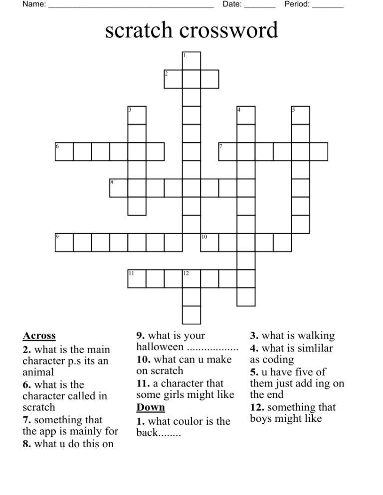 Scratch Out Crossword At Pamula Hilson Blog