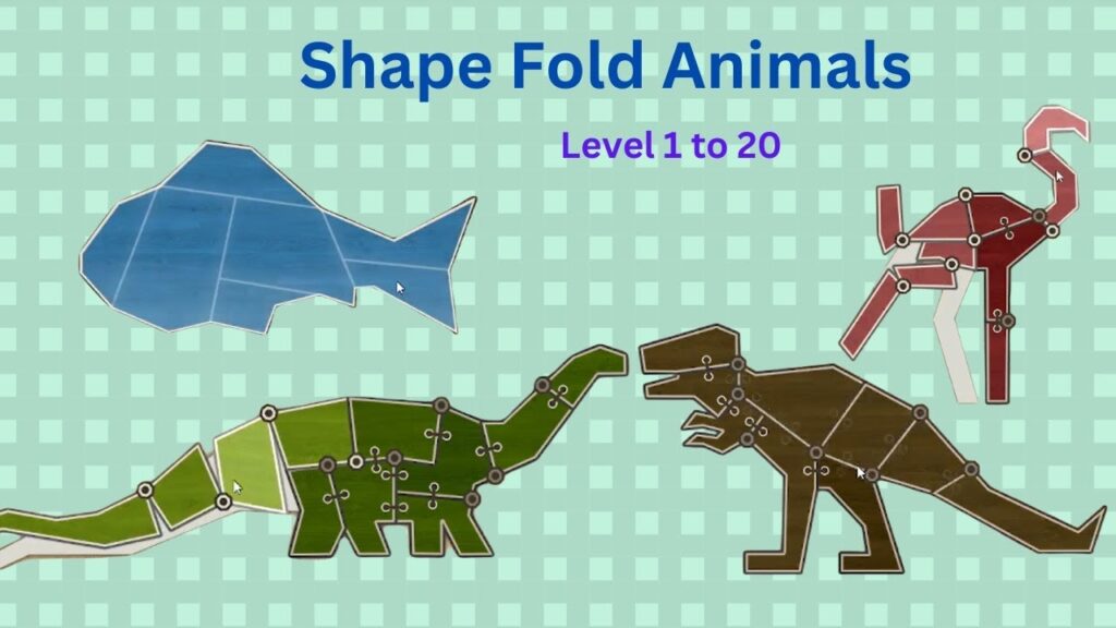 Shape Fold Animals From Poki Level 1 To 20 Part 1 Jigsaw Puzzle 