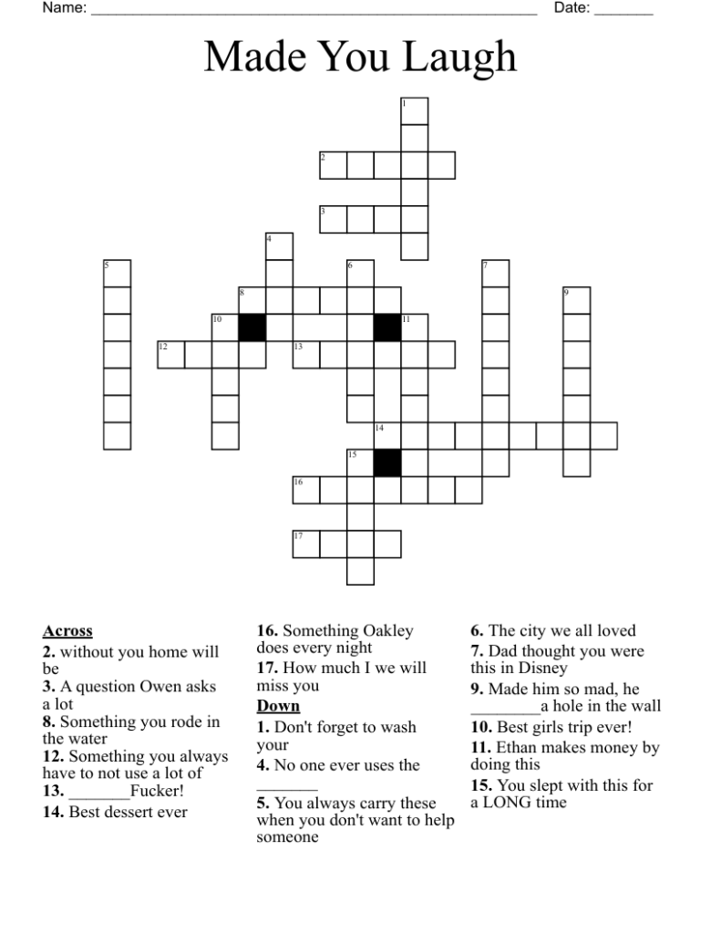 Shrill Laugh Crossword