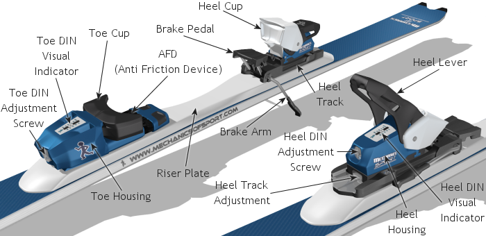 Ski Bindings Guide Ski Equipment Mechanics Of Skiing