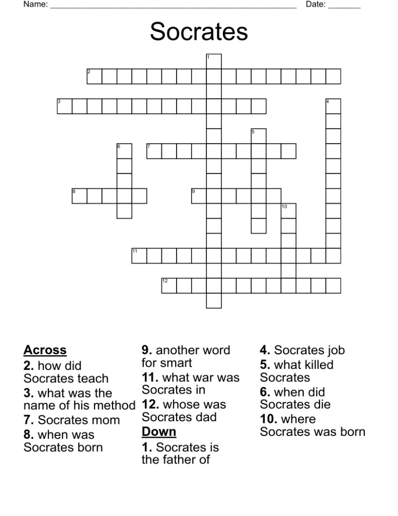 Socrates Crossword WordMint