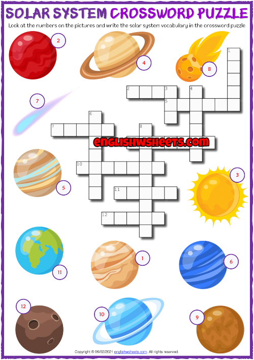 Solar System Crossword Puzzle