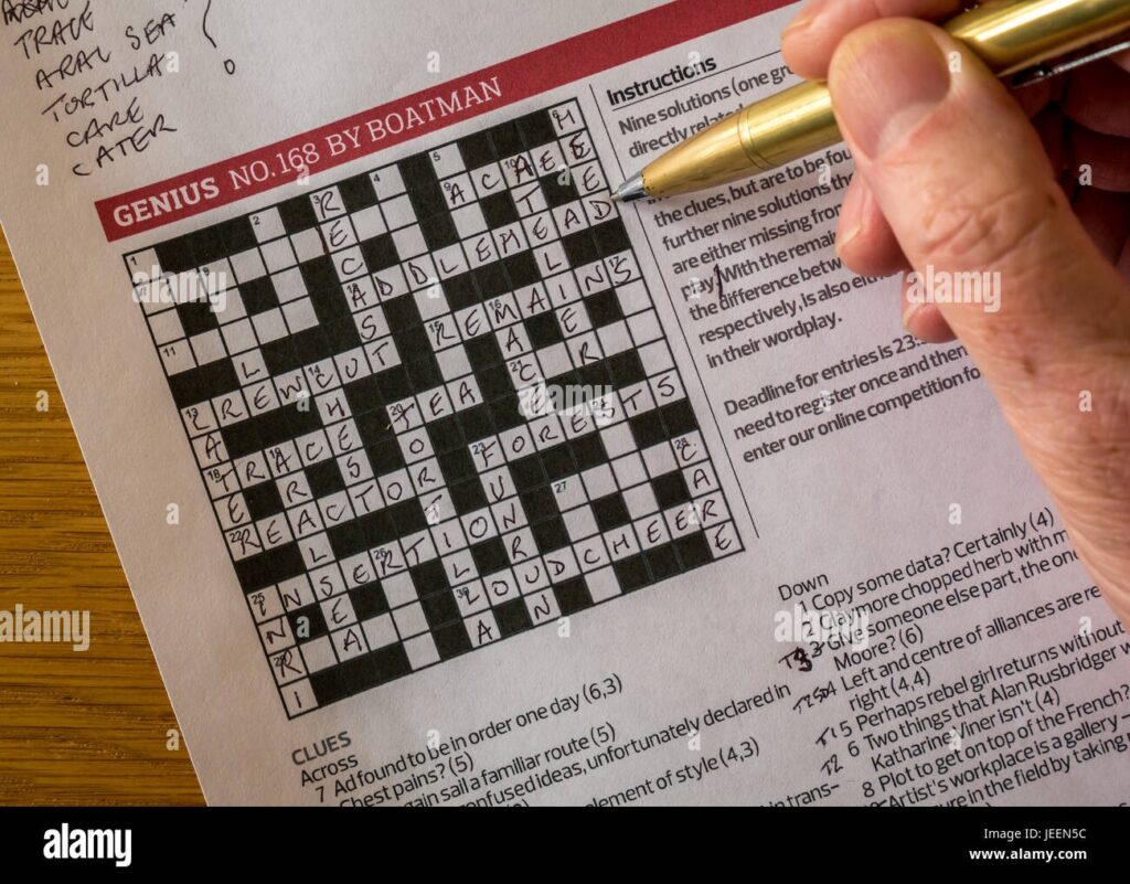 Solving Complicated Crossword Puzzle In The Guardian Newspaper Called 