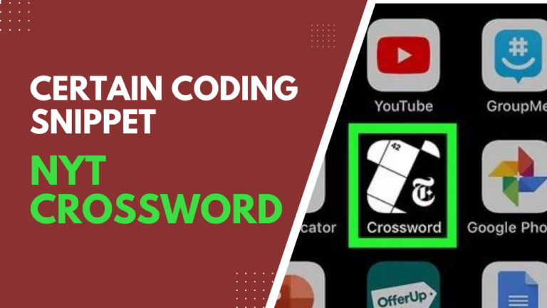 Solving The Certain Coding Snippet Puzzle In The NYT Crossword TECH 