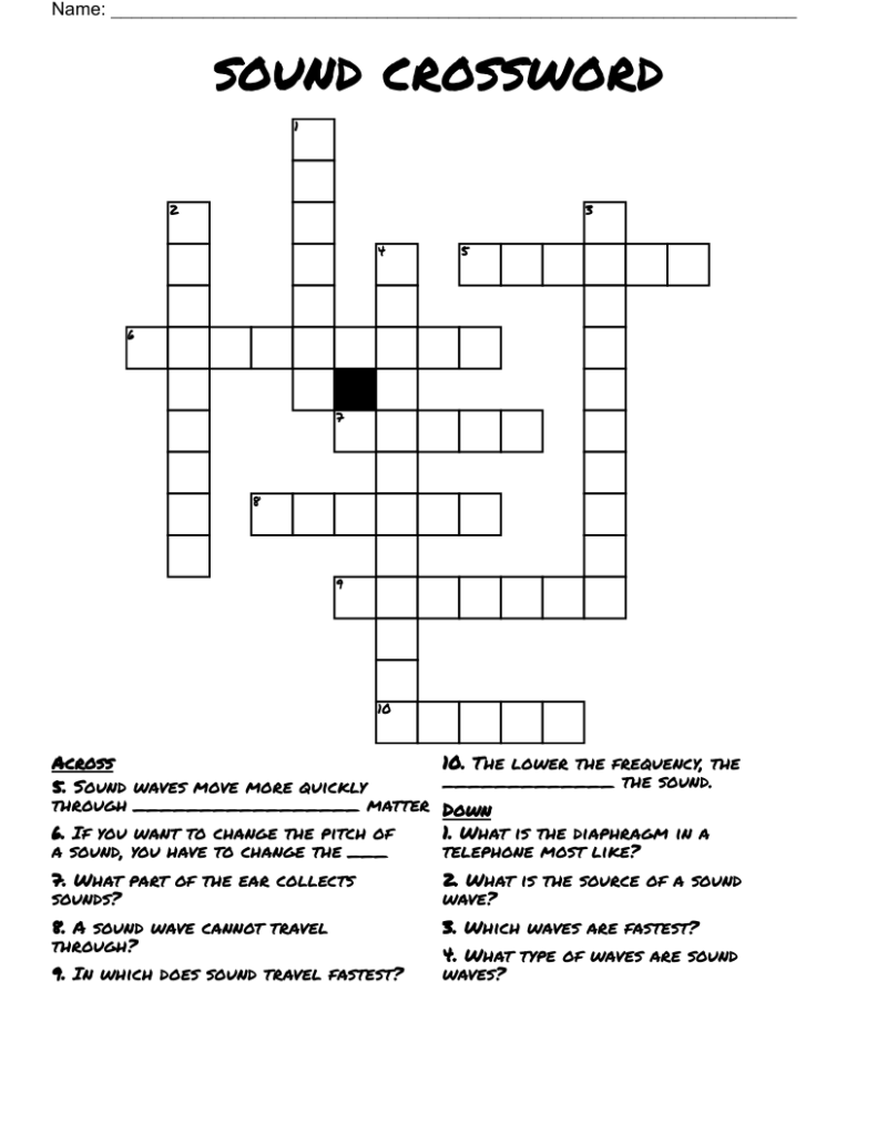 Sound Crossword WordMint