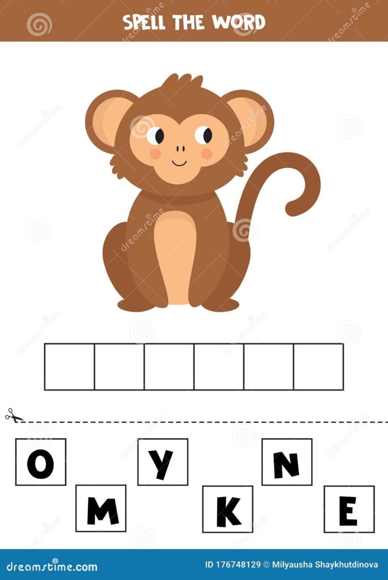 Spelling Game For Kids Elementary Crossword For Children Cartoon 