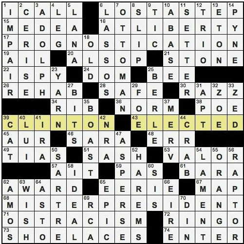 The Clinton Bob Dole Crossword Alaricstephen