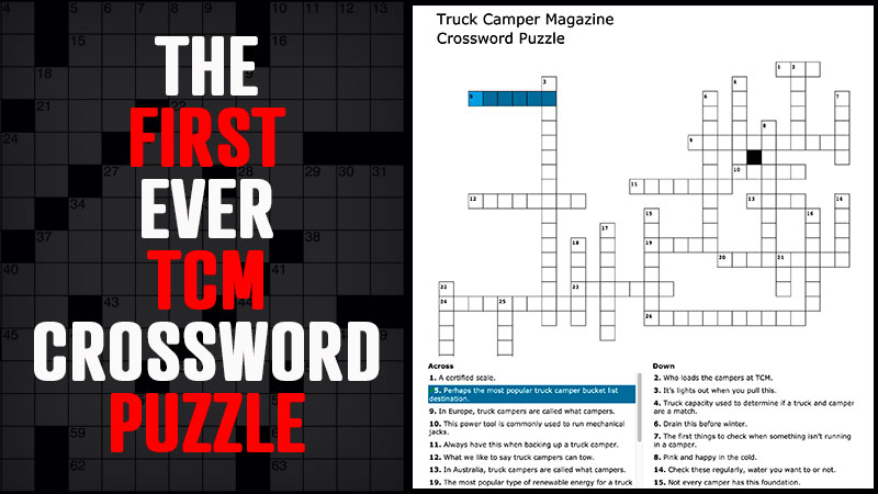 The First Truck Camper Crossword Puzzle In 2021 Truck Camper Truck 