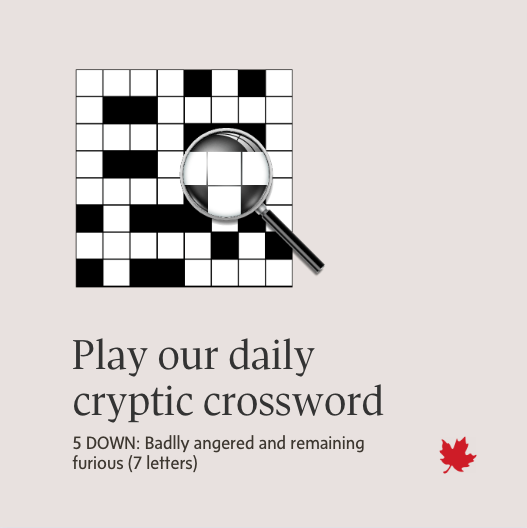 The Globe And Mail On Twitter Cryptic Crossword Clue For Today s 