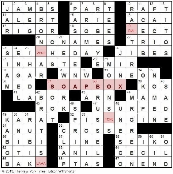 The New York Times Crossword In Gothic 03 06 14 Soapbox