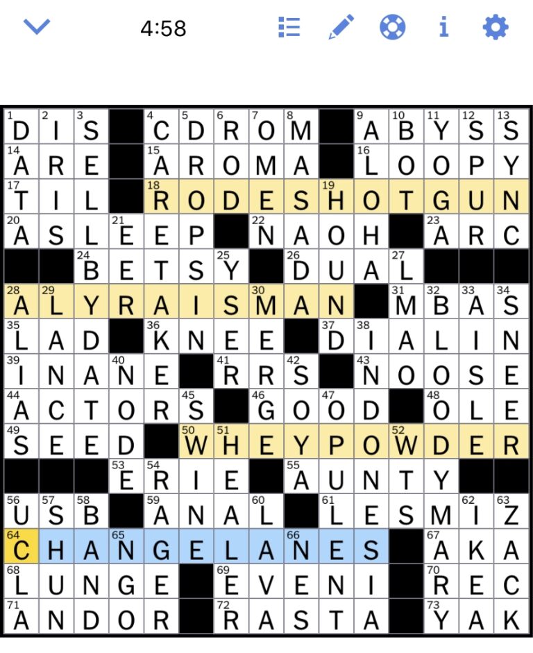 The New York Times Crossword Puzzle Solved Monday s New York Times 