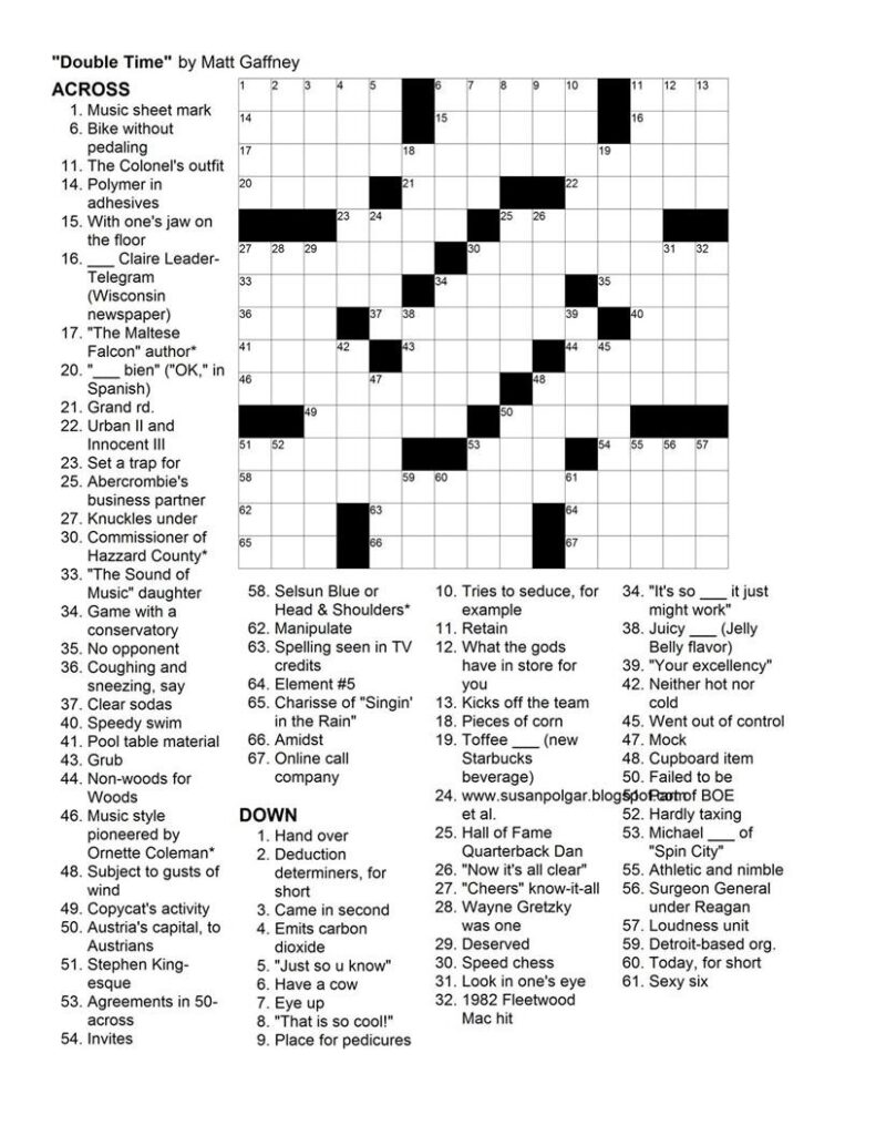 Thomas Joseph Printable Crossword Puzzles