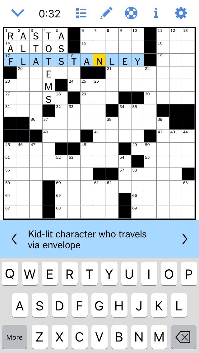 Today s NYTimes Crossword Puzzle it s Me R blankies