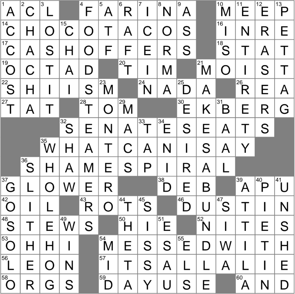 Trap During February Maybe Crossword Clue Archives LAXCrossword