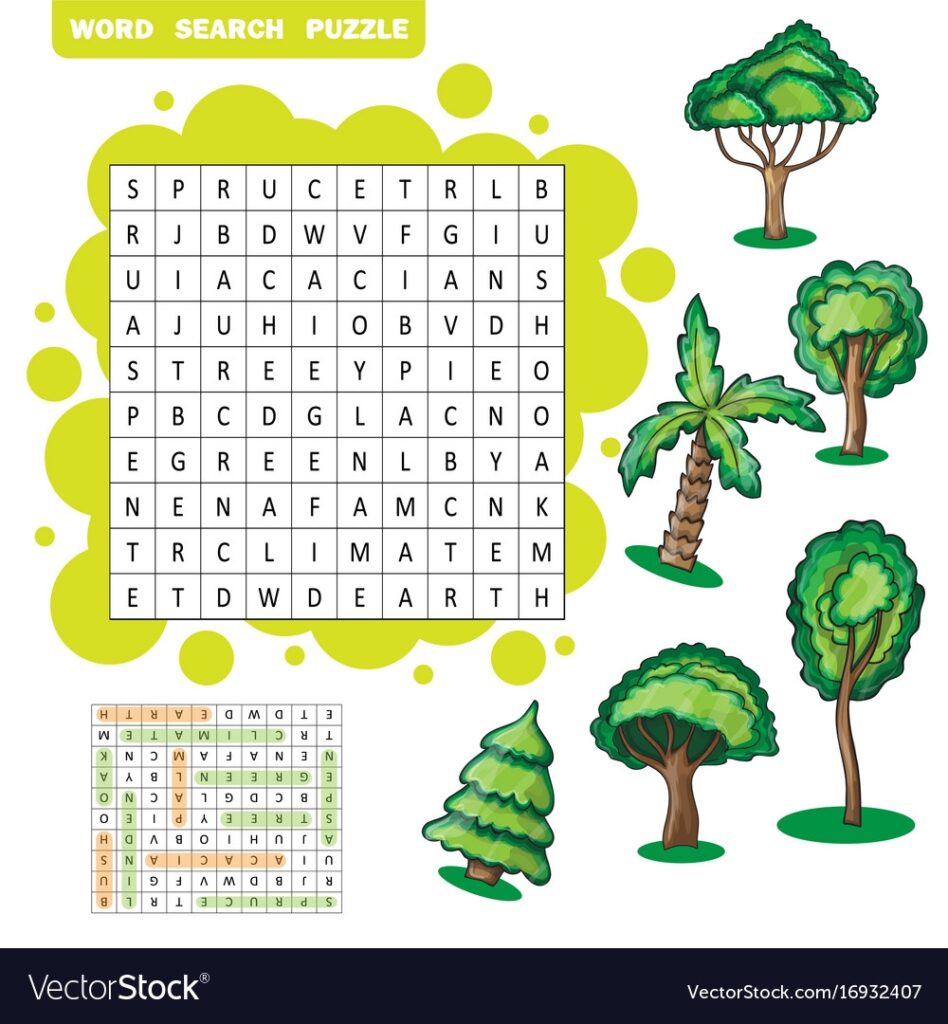 Tree Word Search Printable