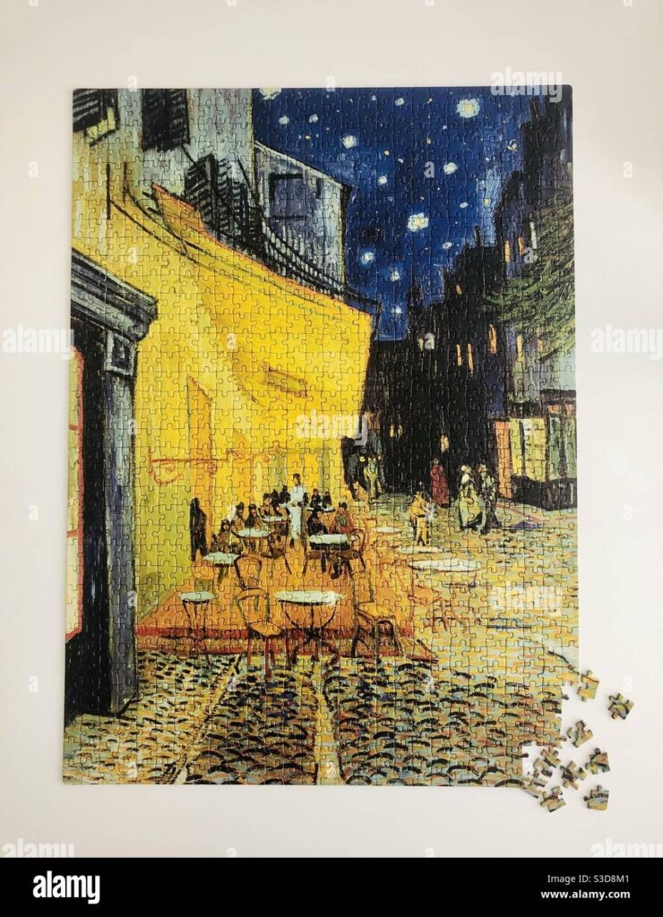 Van Gogh Painting Finished Puzzle Stock Photo Alamy