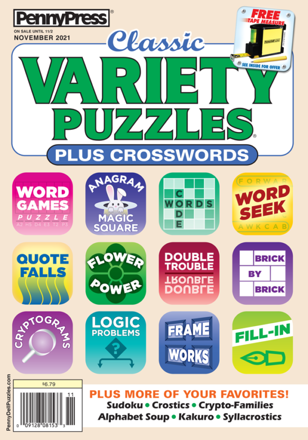 Variety Puzzles Subscriptions Penny Dell Puzzles