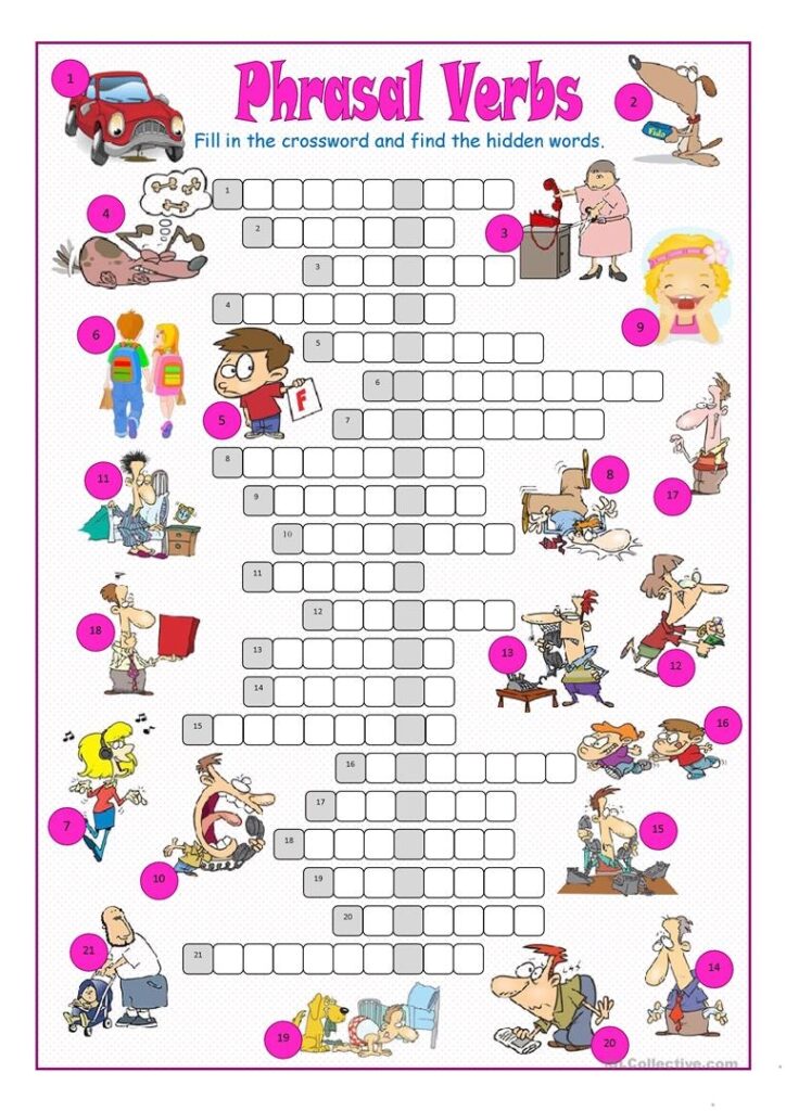 Verb Crossword Puzzle Printable