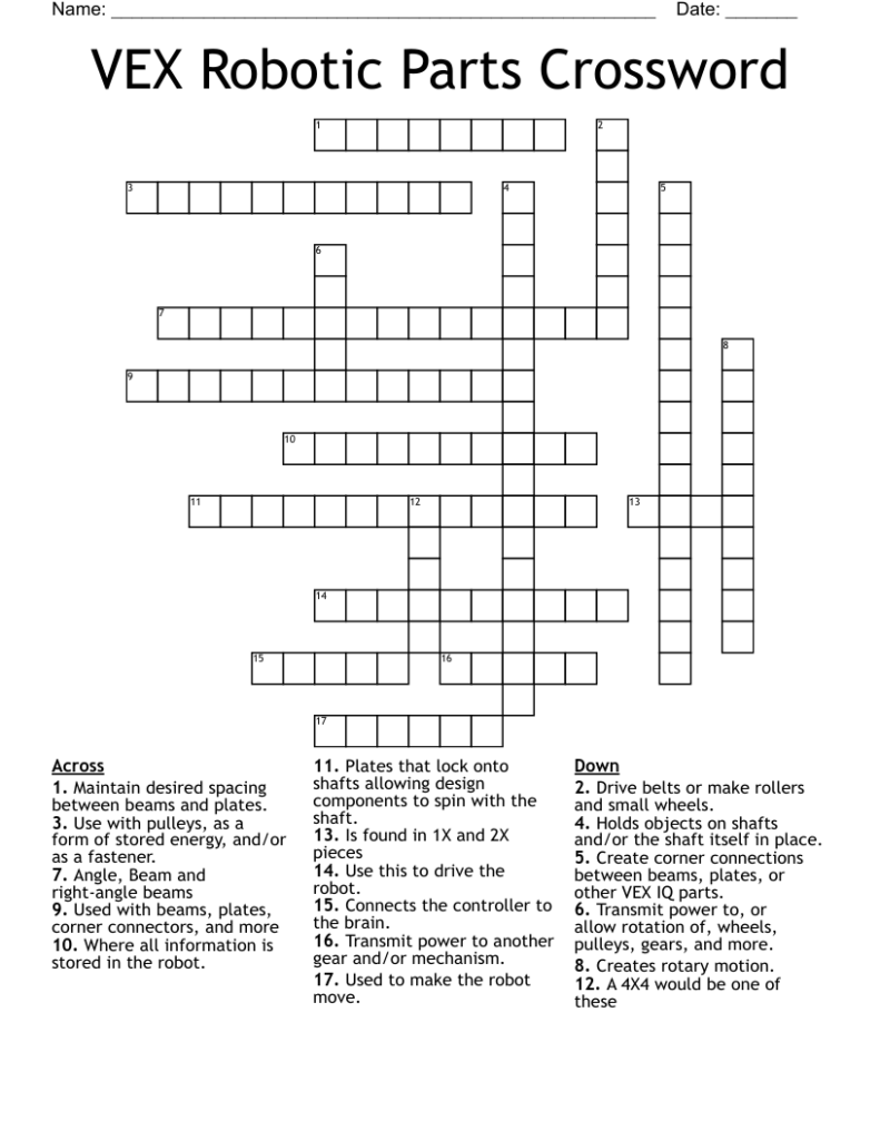 Vex Robotics Word Search WordMint